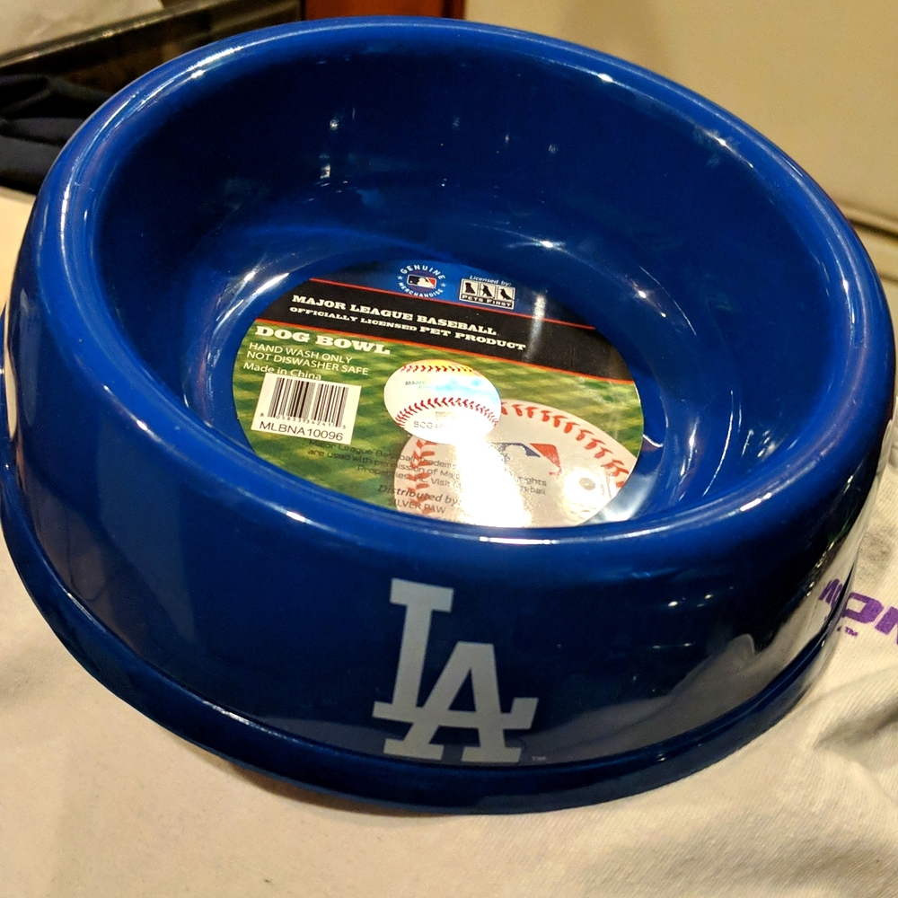 NWT LA Dodgers Dog Dish